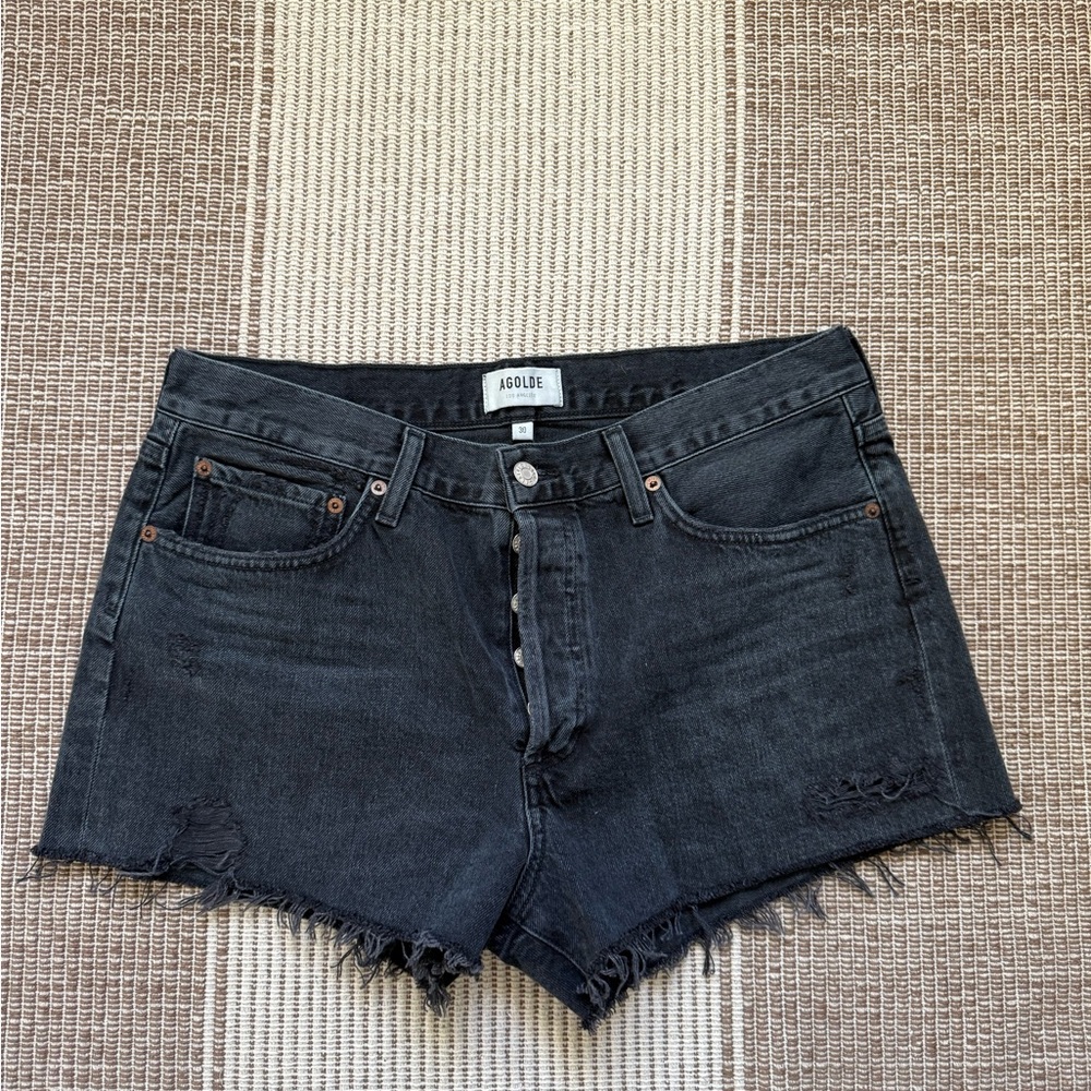 Agolde Parker Charcoal Denim Shorts - EUC - 30/10